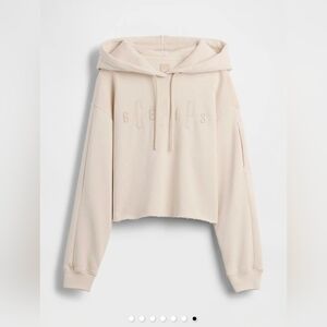 GAP Neon Beige Cropped Hoodie